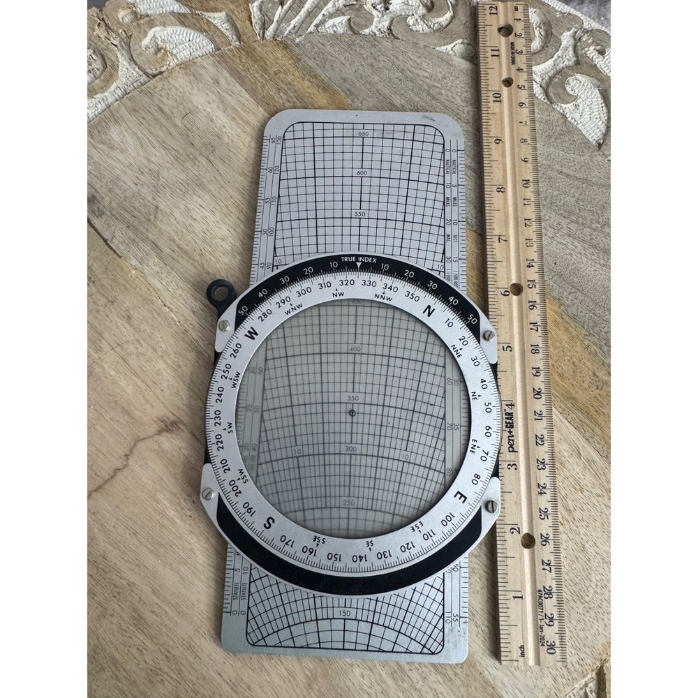 Jeppesen Sanderson Flight Computer E6B Metal Navigation Slide Rule Wind Grid
